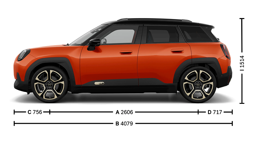Mini&nbsp;Aceman Размеры ООО «БМВ Русланд Трейдинг»