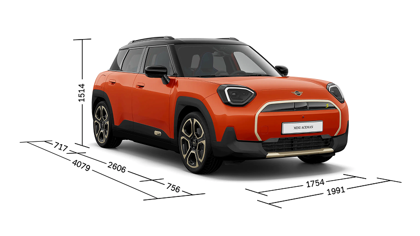 Mini&nbsp;Aceman Размеры ООО «БМВ Русланд Трейдинг»